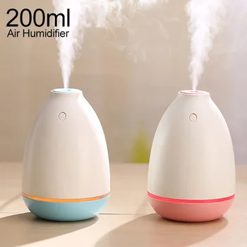 

200ML Evaporative Air Humidifier USB Charging Color Led Night Light Purify Moisturizer for Baby Family Pregnant In Bedroom