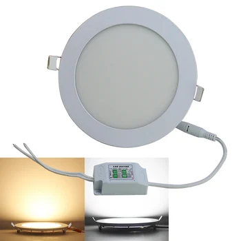 

Ultra thin LED downlight Panel lights Dimmable 6W 9W 12W 15W 18W Round Recessed Ceiling Lamp AC 85-265V
