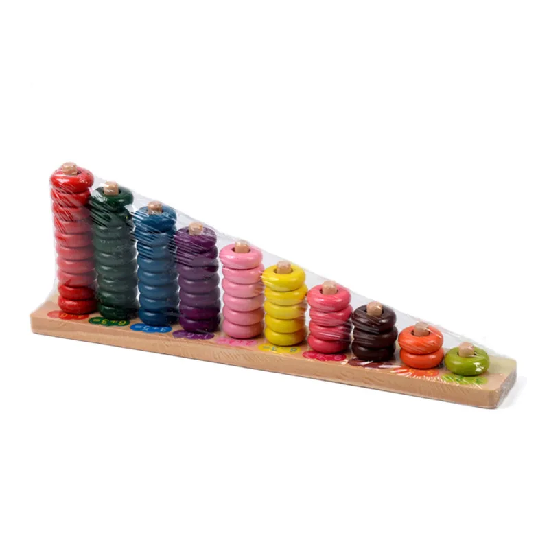 Baby Early Educational Toys Montessori Materials Gift Wood Math Blocks Shape Sorter Knob Puzzle Learning