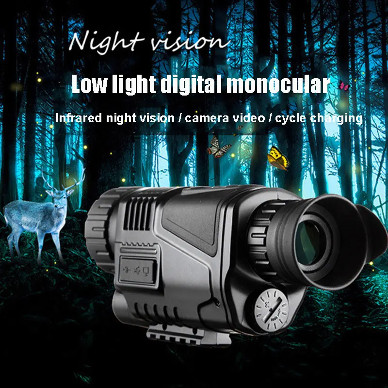 

Binoculars Telescopes Portable Black 5x40 Digital Telescope 8G Night Vision Mountaineering