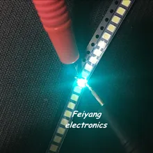 100 шт. SMD светодиодный 3528 светло-голубой светодиодный светильник с бусинами, диод, Прямая с фабрики