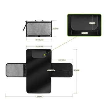

Portable Changing Pad Foldable Travel Nappy Diaper Changing Mat Waterproof Washable Compact Mat
