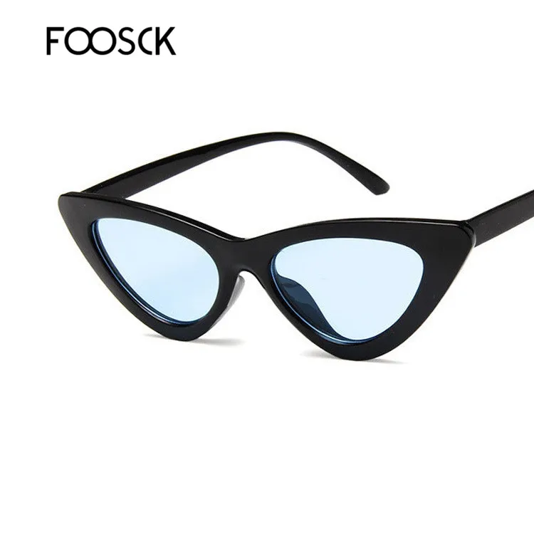 FOOSCK горячие новые тренды Роскошные Солнцезащитные очки женские Vintag кошачий глаз очки в леопардовой оправе Женские Ретро брендовые дизайнерские UV400 - Цвет линз: C9Blue