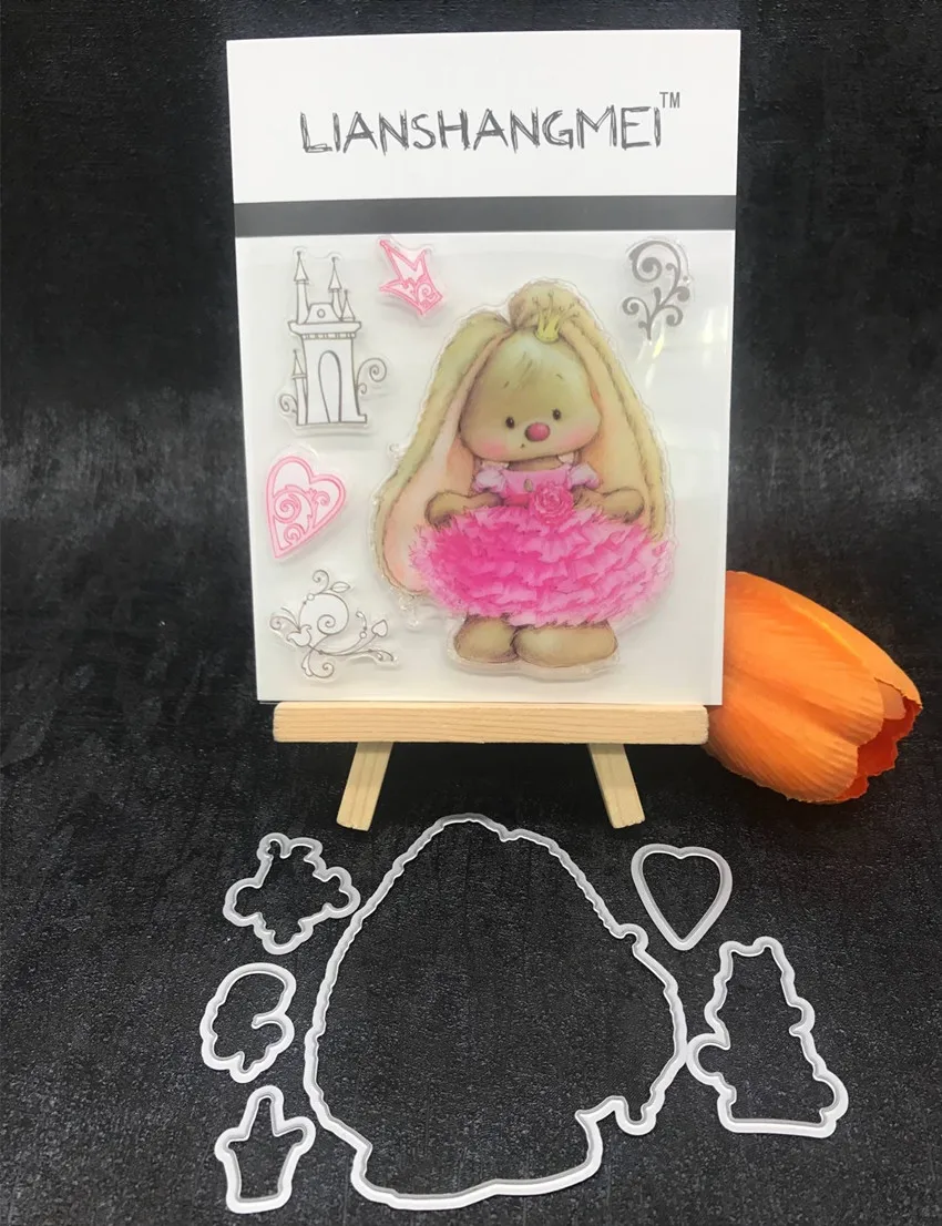 

Skirt rabbit Metal Cutting Dies and stamp Stencils for DIY Scrapbooking/photo album Decorative Embossing DIY Paper Cards Making