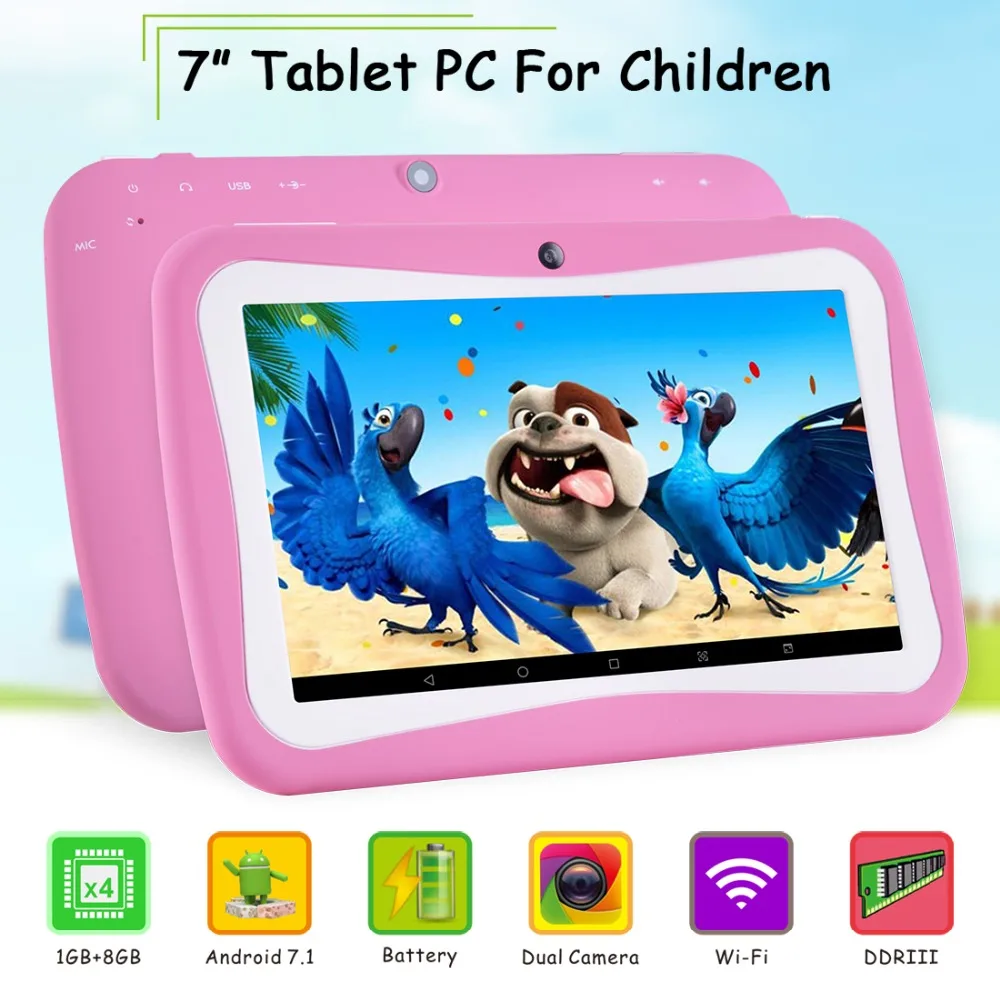  7 inch Original tablets Android 7.0 laptop WiFi Blutooth Tablet PC 1GB+8GB Dual Camera 1024*600
