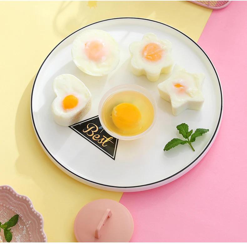 4 шт./компл. милый яйцо-пашот Плита комплект пластиковое приспособление для варки яиц Кухонный Контейнер для яиц кухонные инструменты форма для яиц формы для изготовления блинов чайник