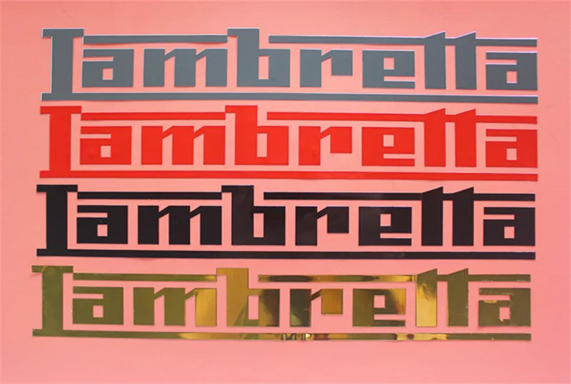 

Motorcycle chromed brass Sticker Emblem Badge Decal Tank Wheel Logo Sticker For Lambretta Sticker gold silver black red color