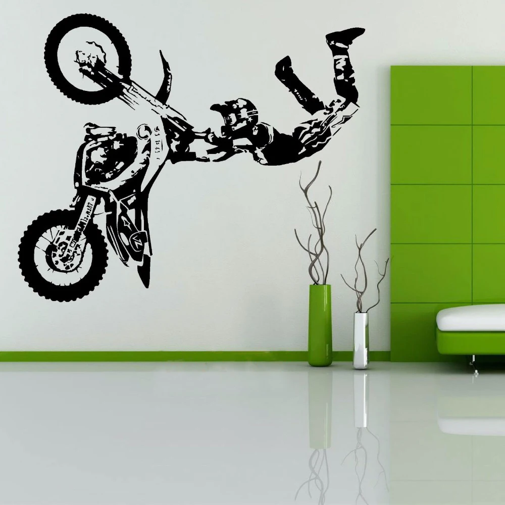 Трюк мотоцикл X игры MX стены Стикеры DIRT BIKE Grapic Творческий виниловая