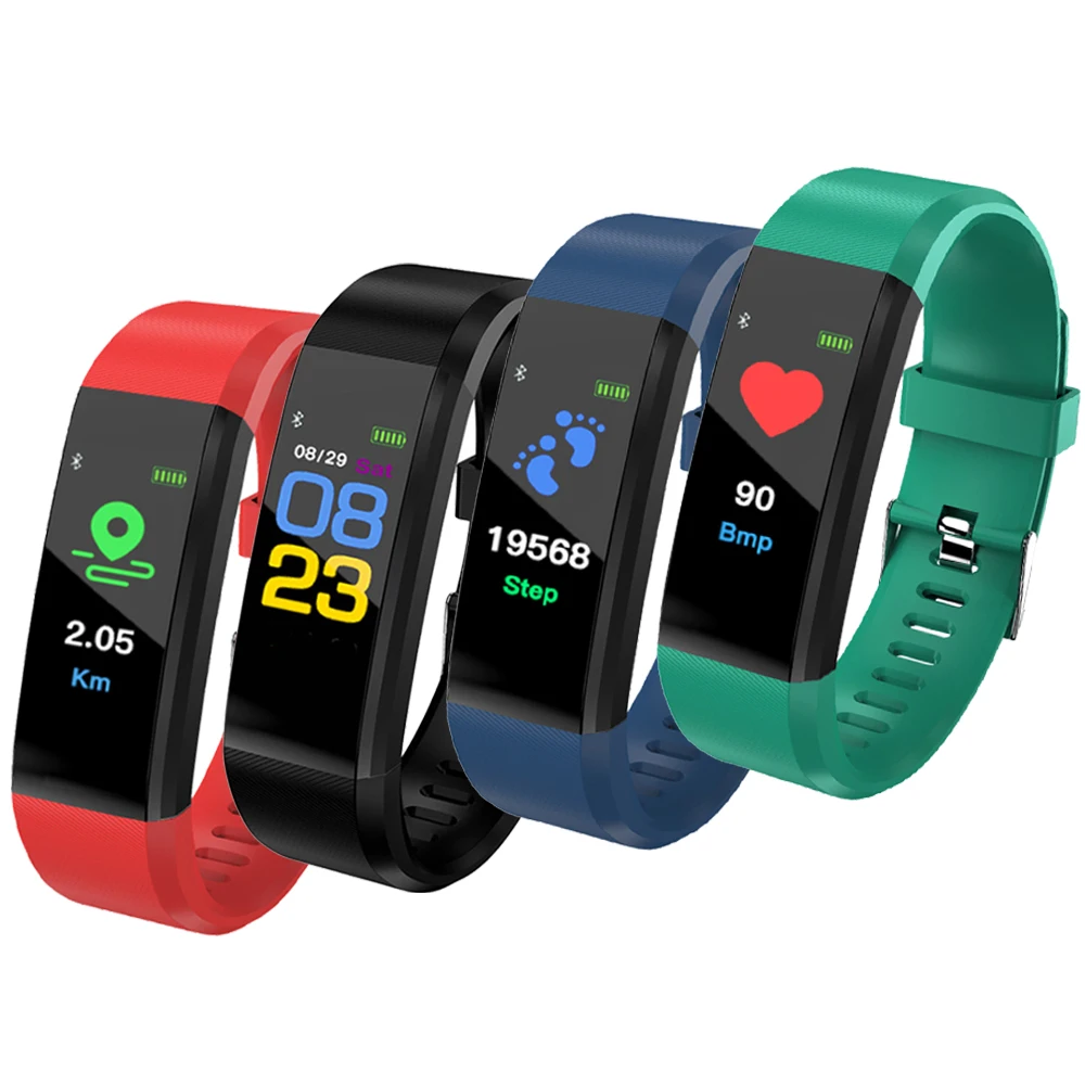 

BOX-W 2019 New 115puls color screen smart bracelet heart rate blood pressure sleep monitoring waterproof sports watch