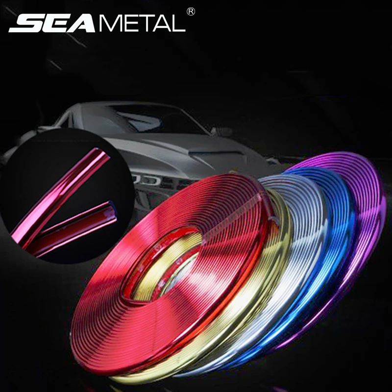 

Universal Car Wheel Rim Stickers Chrome Strips Automobiles Tire Rims Grille Clips Motorcycles Wheels Anti-collision Accessories