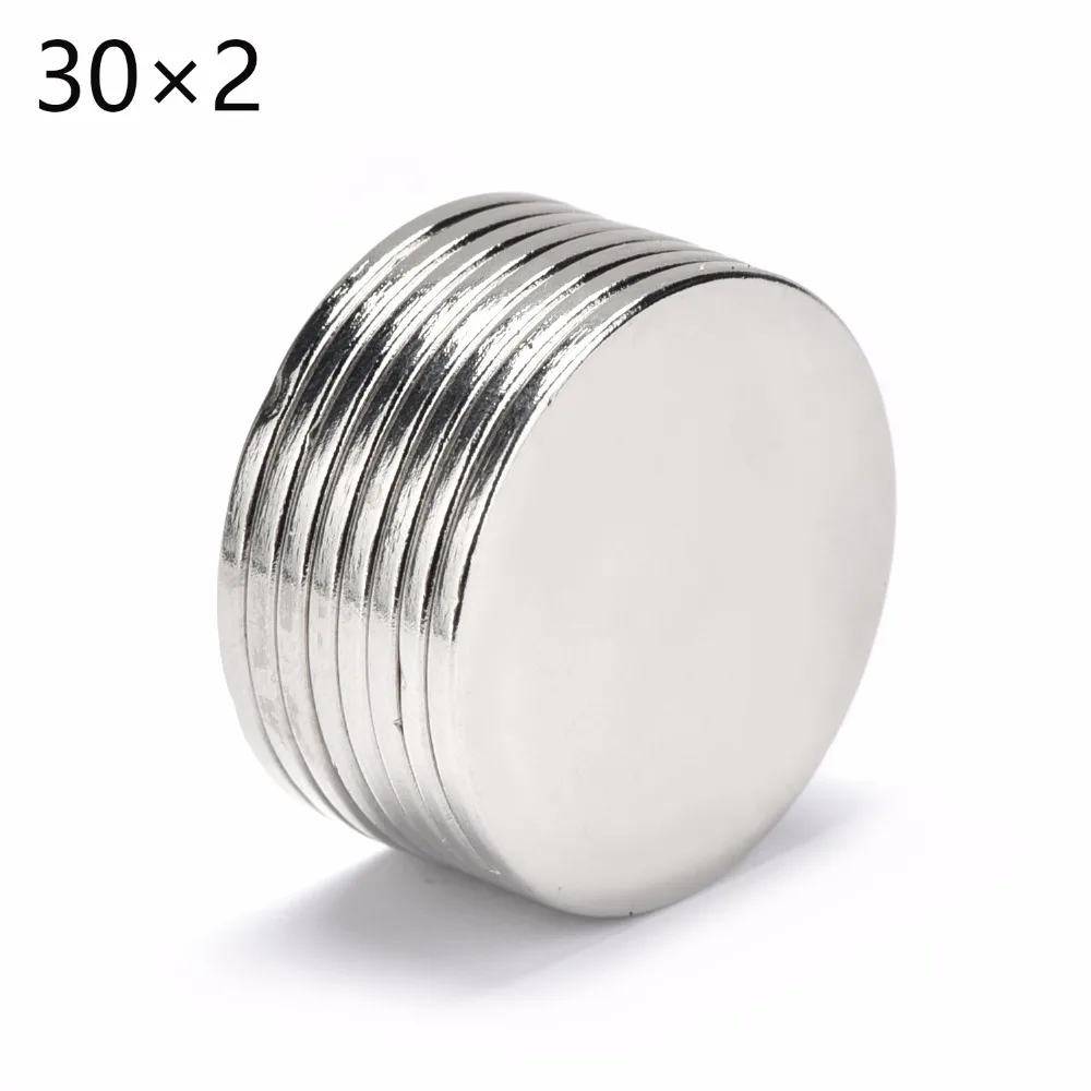 

1pc 30*2 Super Powerful Strong Bulk Small Round NdFeB Neodymium Disc Magnets Dia 30mm x 2mm N35 Rare Earth NdFeB Magnet 30x2