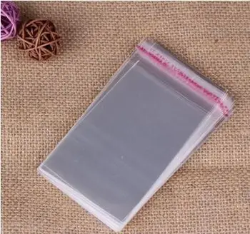 

100 Pcs/Lot Self Adhesive Plastic Bag Self Adhesive Seal Bag Clear Resealable Cellophane/Poly Bags 8*10cm Transparent OPP Bag f