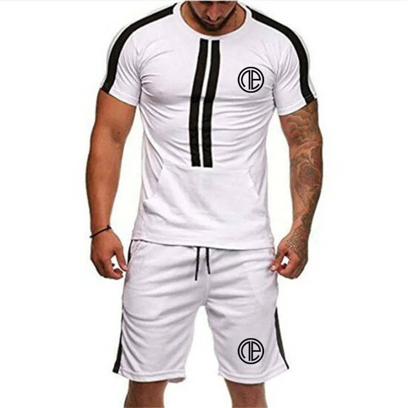 Мужские баскетбольные майки набор быстросохнущие дышащие спортивные рубашки и короткие брюки плюс размер тренировочные майки для спортзала костюмы Спортивная одежда - Цвет: Белый