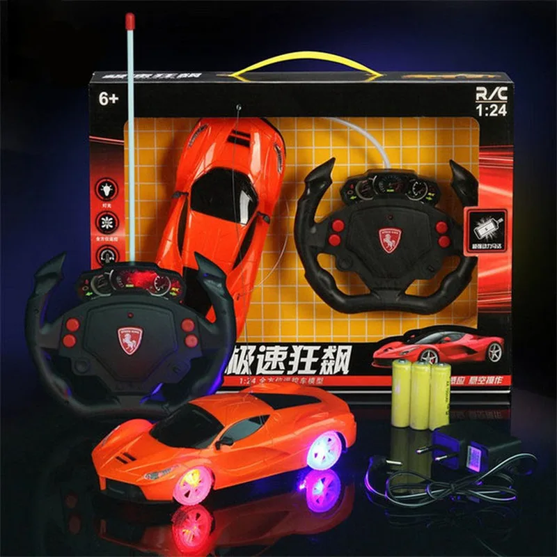 

Children's Toy Gift Giveaway Battery Charger Four-way Paddle Wheel Steering Remote Control Car Children's Toys Birthday Gift