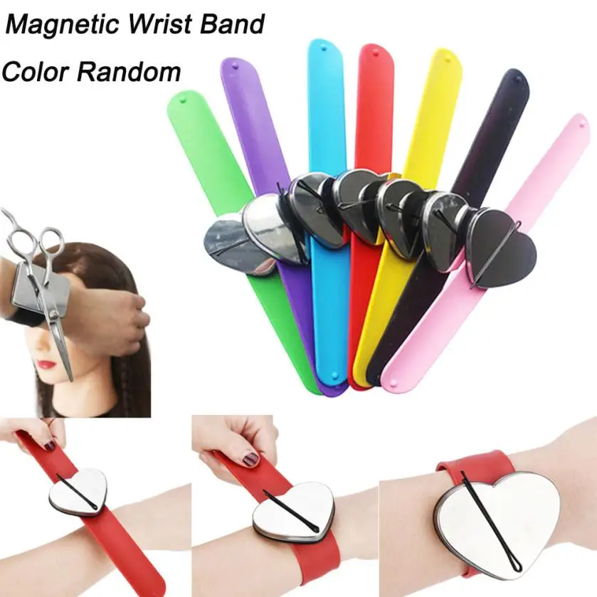 

Magnetic Wristband Wrist Band Clips Pick Up Studio Hair Plate Styling Accessory Drop Shipping Y1129