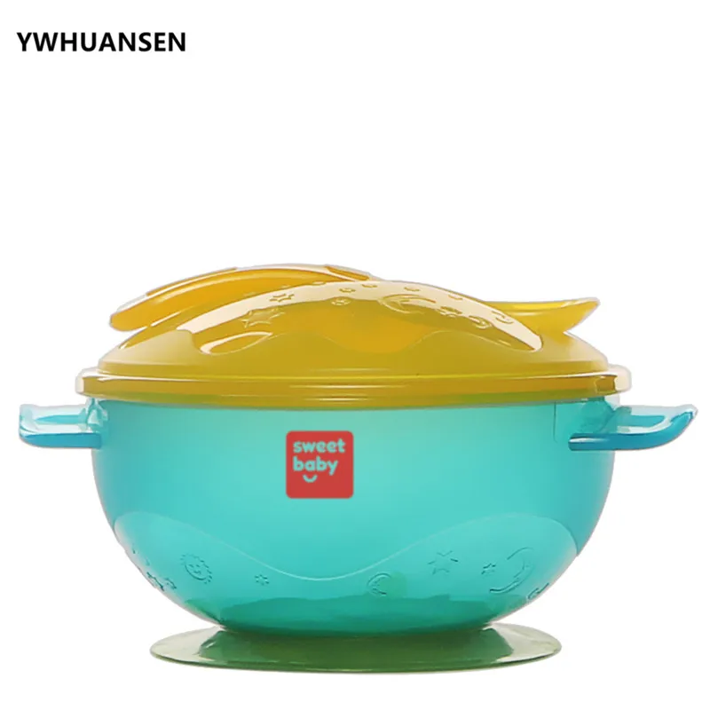 YWHUANSEN Stay Put Suction Bowl &Spoon Set Baby Food Children's Tableware Feeding Utensils Baby Dish For Kid BPA Free Dinnerware YWHUANSEN Stay Put Suction Bowl &Spoon Set Baby Food Children's Tableware Feeding Utensils Baby Dish For Kid BPA Free Dinnerware