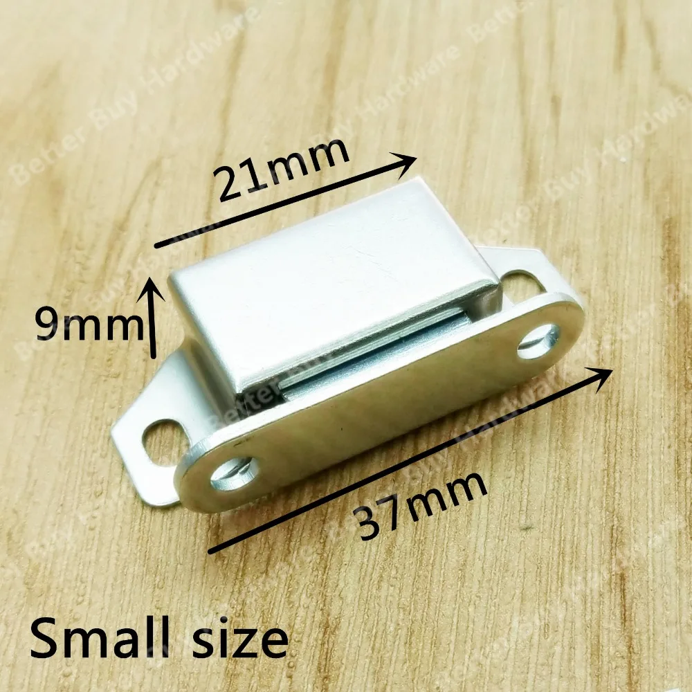 

50pcs 37mm Wholesale Magnetic Touch Stainless Steel Cabinet Door Catches Damper Buffers Stop With Screws