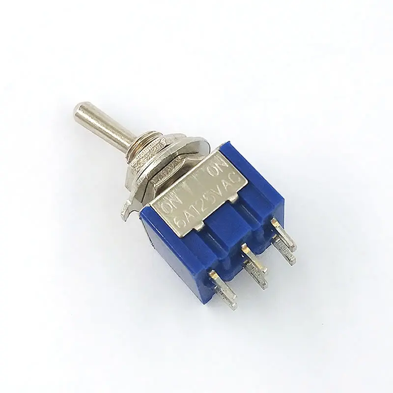 Миниатюрный рычажный переключатель 5 шт./лот DPDT 6A 125V AC / 3A 250V 6 контактный вкл/вкл 13