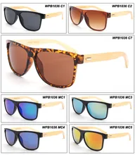 60pcs lot 12 items Wholesale bamboo Unisex font b sunglasses b font gather 12 models