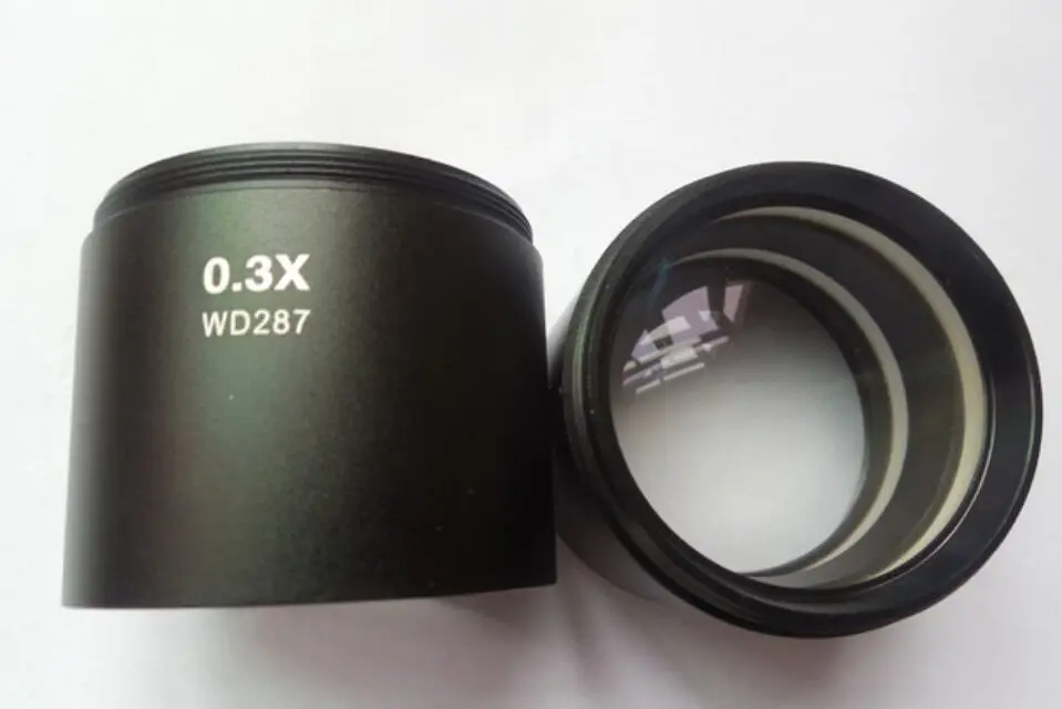

0.3x Auxiliary Assisted Microscope Objective Lens For Stereo Microscope Parts Accessoried WD 287mm Thread Diameter1-7/8" (48mm)