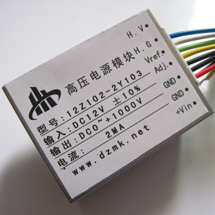 DC 12V input One thousand volt 0-1KV 0-1000V output 2mA DC high voltage power module 12Z102-2Y103 DC 12V input One thousand volt 0-1KV 0-1000V output 2mA DC high voltage power module 12Z102-2Y103