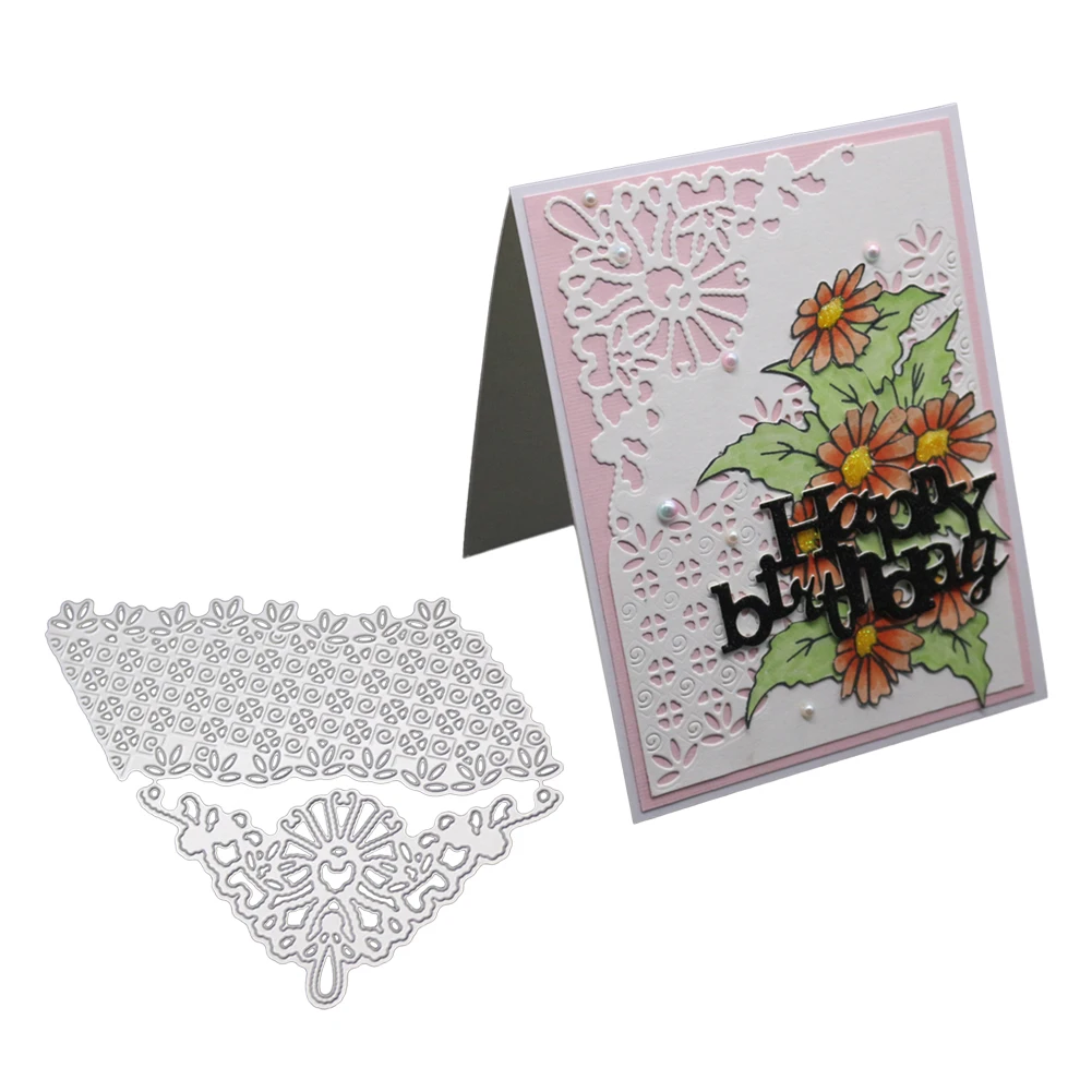 

Irregular Scrapbooking Cutting Dies Metal Lace Frames Stencil And Stamps For DIY Embossing Card Making Birthday Dies 2019 New