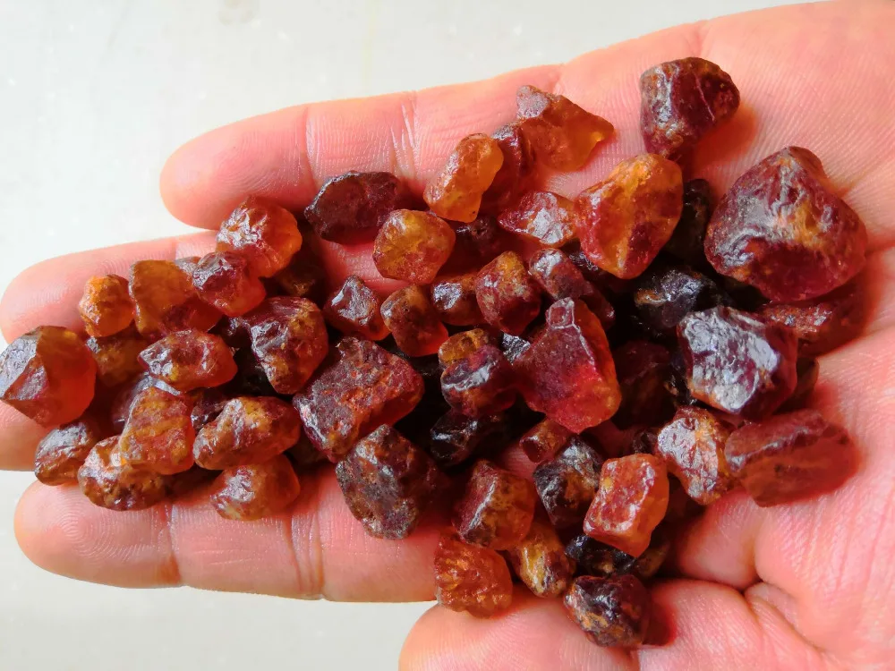 500ct (100g) Mandarin Garnet Rough Natural Transparent Gemstone