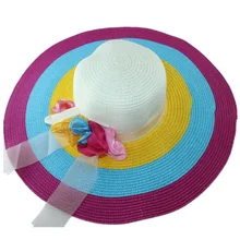 2019 Summer Ladies Straw Hat Bow Rainbow Woven Straw Hat UV Protection Straw Hat Bohemian Beach Ladies Sunscreen Rainbow Cap 2019 Summer Ladies Straw Hat Bow Rainbow Woven Straw Hat UV Protection Straw Hat Bohemian Beach Ladies Sunscreen Rainbow Cap