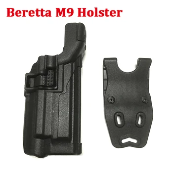

Tactical LV3 Auto Lock Duty Pistol Gun Holster Right Hand Beretta M9 92 96 Waist Belt Loop Airsoft Paintball Pistol Holster