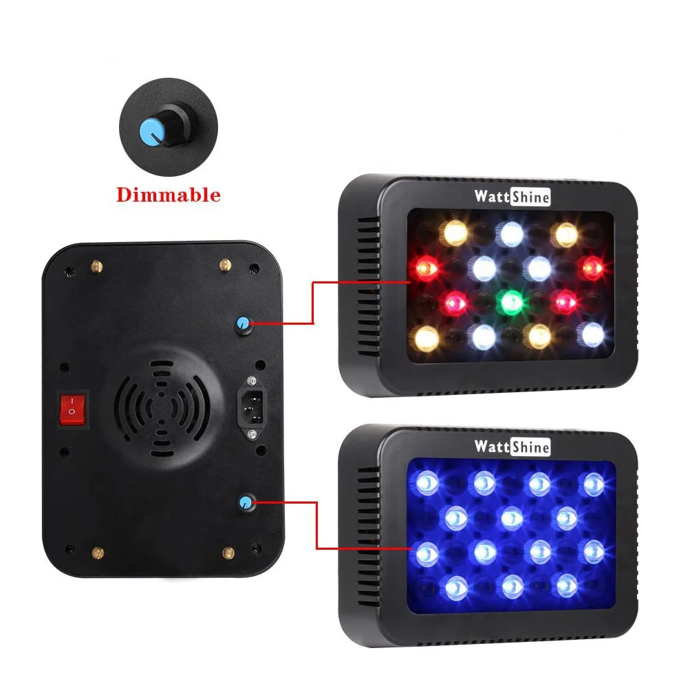 Marine aquarium coral Led aquarium lighting fixtures Dimmable lamp Fish aquatic tank Lamp dimmer control Aquatic plant pots (71)