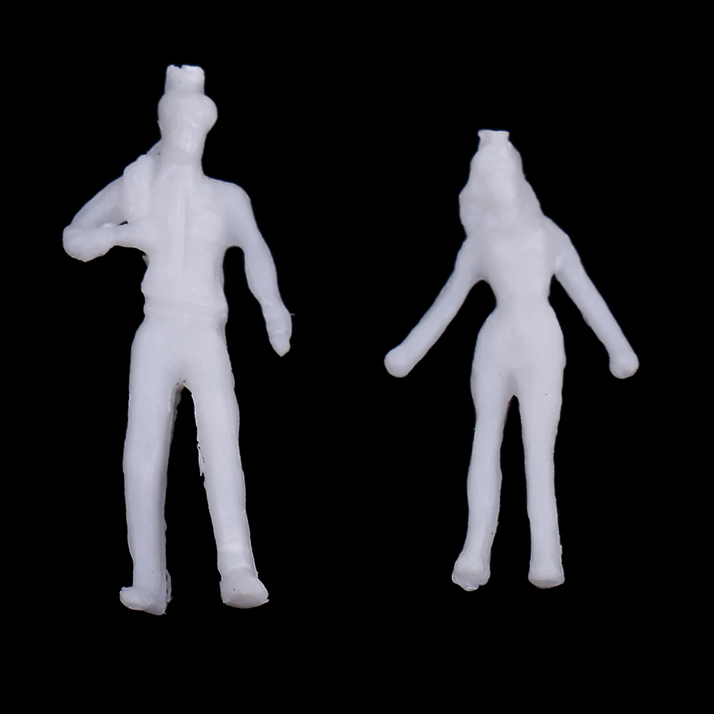 40Pcs 1/50 & 1/100 Scale Unpainted Model People Miniature Figures Architectural Model Human Scene Simulation Perfect for layout