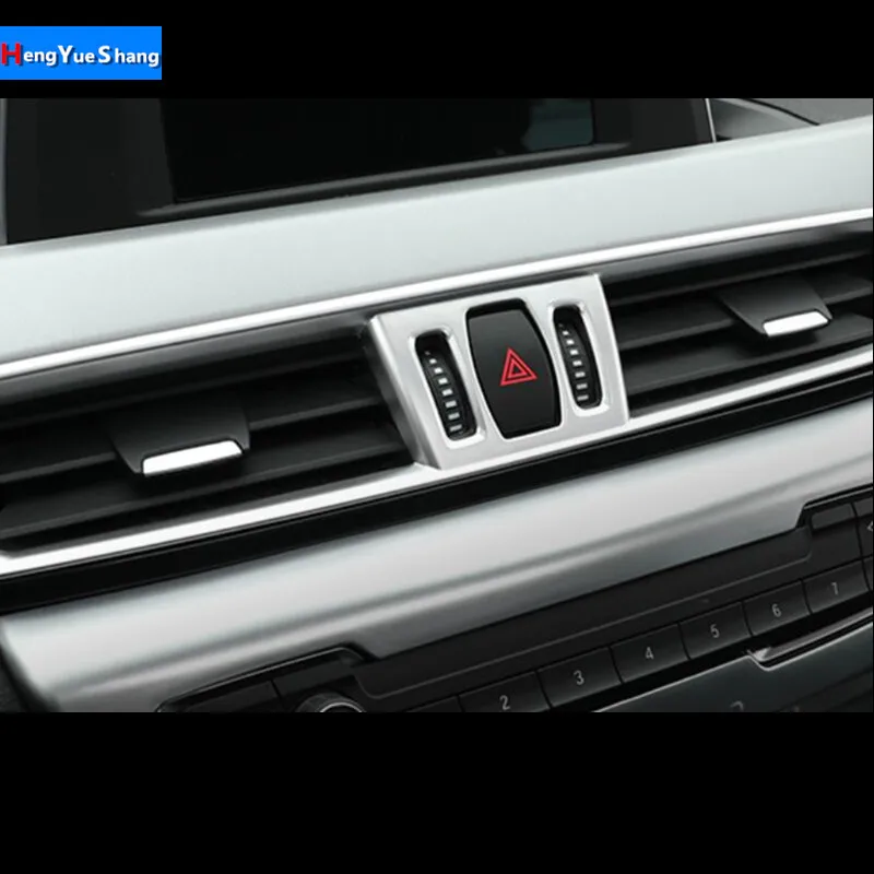 

For BMW F48 F49 Refit Car styling accessory back row Middle air outlet frame Decorative strip Stickers for BMW X1 accessories