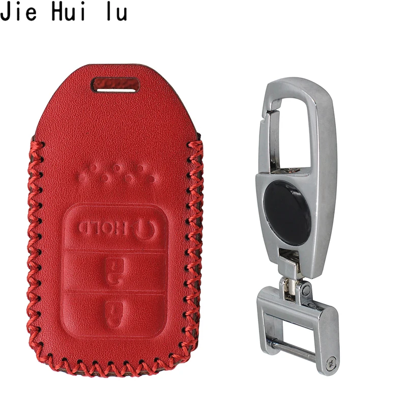 New Leather Car Key Cover Case Chain For Honda Hrv Civic 2017 Accord