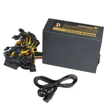 8 GPU PSU Питание 1800 Вт ПК Биткойн Майнер R9 380/390 RX 470/480 RX 570 1060 для Antminer A6 A7 S5 S7 B3 C9 D3 E9