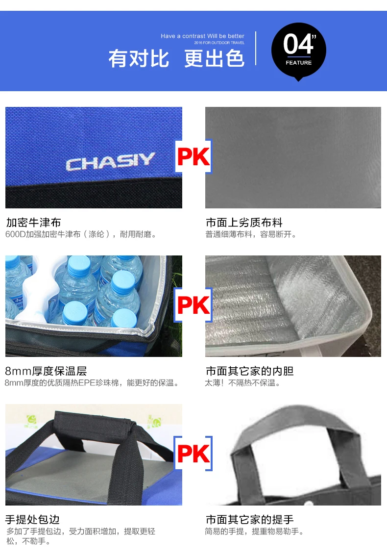 Insulation Cooler Bag Thermal Food Cans Storage Picnic Lunch Shoulder Tote Waterproof Box Cars Bags Pack (8)