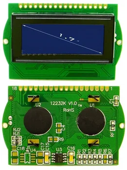 

18PIN Parallel 12232K LCD Graphic Module SED1520 Controller 3.3V 5V Blue Backlight White Word
