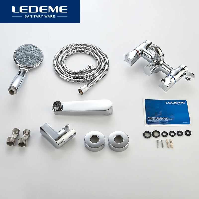 LEDEME Top Quality Bath Shower Faucets Set