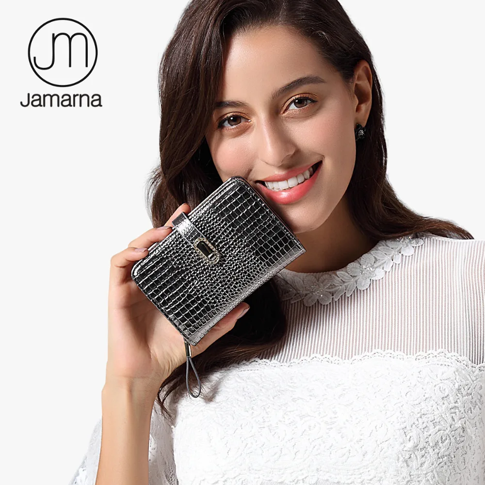 Jamarna Пояса из натуральной кожи Для женщин Женские Кошельки крокодила Aligator узор