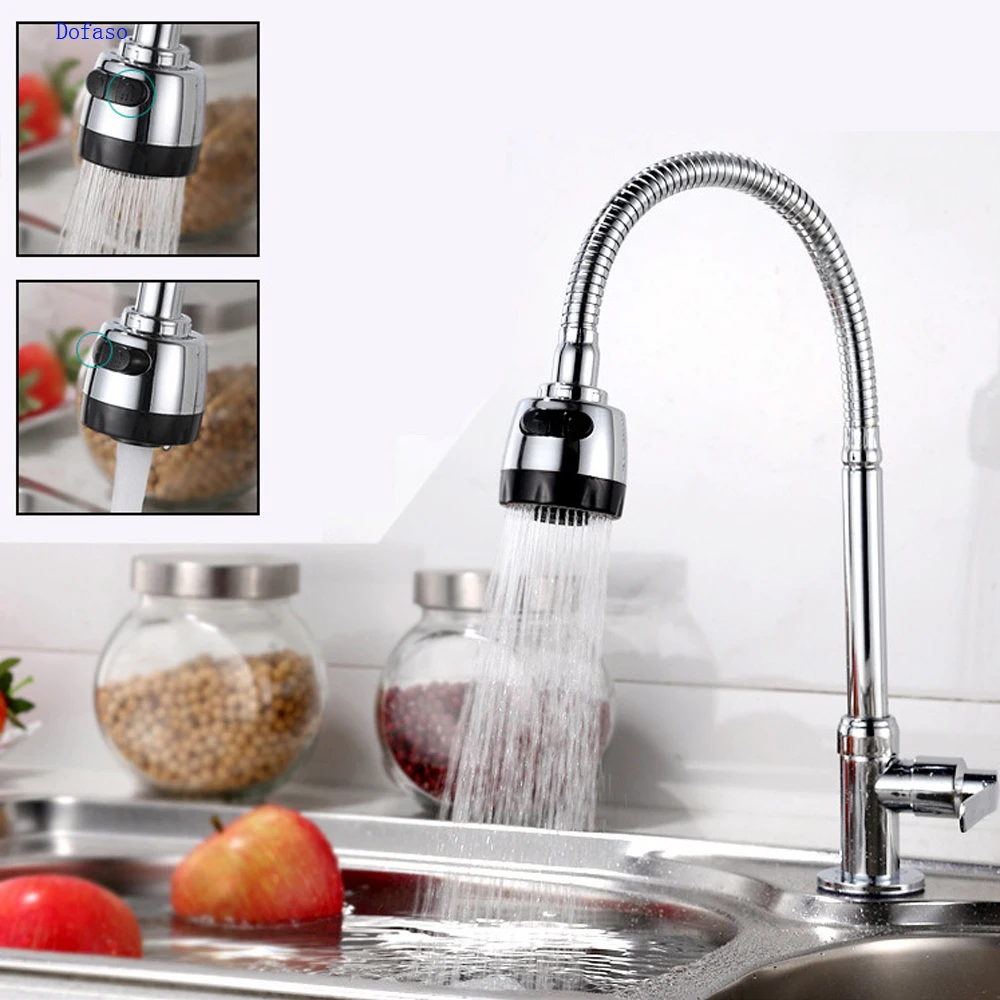 Dofaso flexible kitchen faucets 360 rotate spring faucet kitchen taps