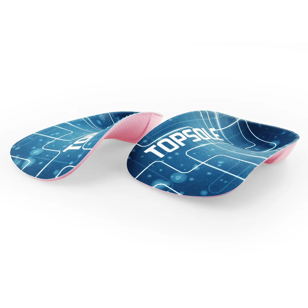 TOPSOLE Flat arch support for correction of spurs, plantar fasciitis, heel pain, half pad pain, insoles for men and women 139