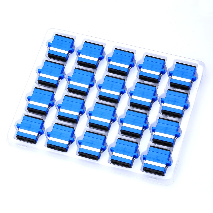 

100pcs/lot SC to SC/PC Fiber Adapter SM Duplex fiber Coupler Flange Joint SC-SC Fiber Optic Adapter Connector