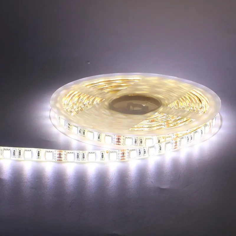 SZYOUMY SMD 5050 Светодиодная лента водостойкая светодио дный 5 м 300 led DC 12 В в CCT белый теплый белый Fita светодио дный светодиодные полосы Гибкие 100 м