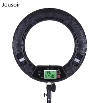 

Yidoblo Black FE-480II Bi-color Photo Studio Ring Light LED Video Light Lamp RC LCD Lighting 96W 5500K 480LED Lights CD50