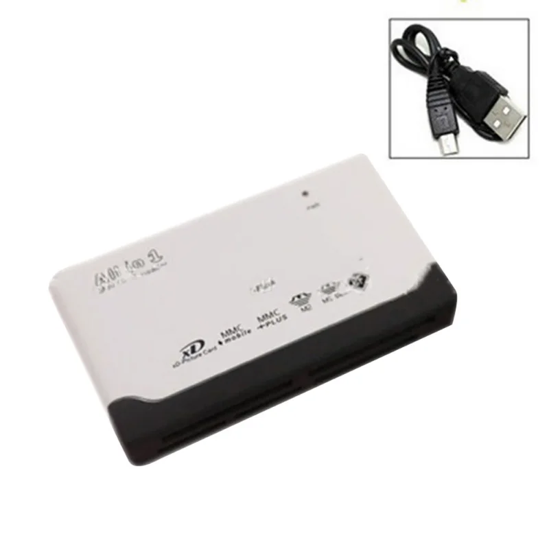 Считыватель карт памяти USB внешний SD SDHC Mini Micro MMC XD CF считывание и запись флэш-карты памяти черный USB считыватель карт