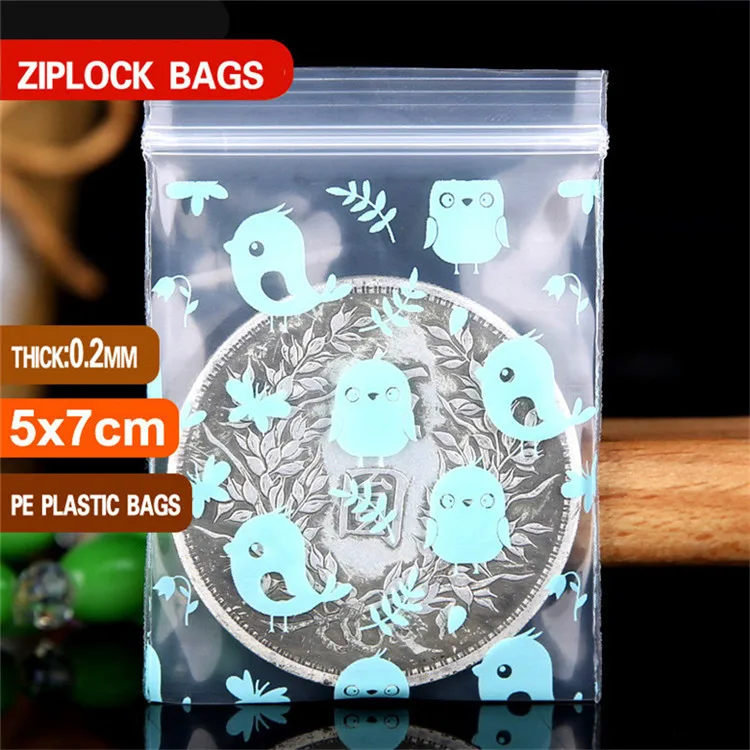 Толстые 0,2 мм маленькие цвета пластиковые сумки на молнии Ziplock сумка Ziplock Pill Pack сумки мини-пакеты на молнии пластиковые упаковочные сумки - Цвет: 5x7cm