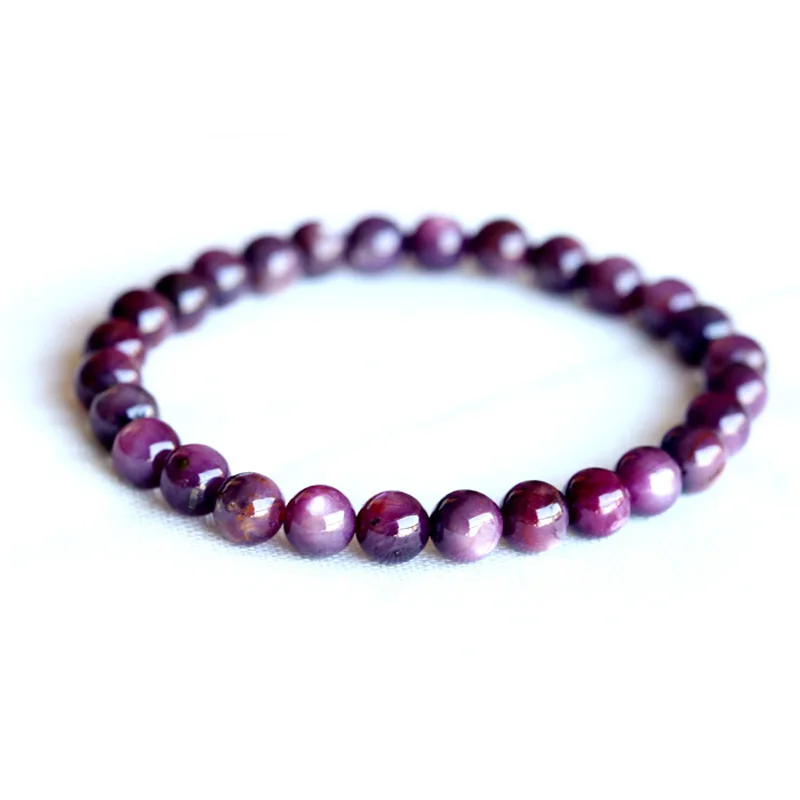 Whole Natural Genuine Red Africa Starlight Shine Ruby Bracelet Whole Natural Genuine Red Africa Starlight Shine Ruby Bracelet Smooth Round Beads Finished Stretch Bracelets 6mm 04013 In Bangles From