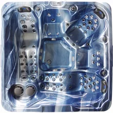 205 роскошный массаж заднего двора спа с 2 шезлонгами для 5 человек