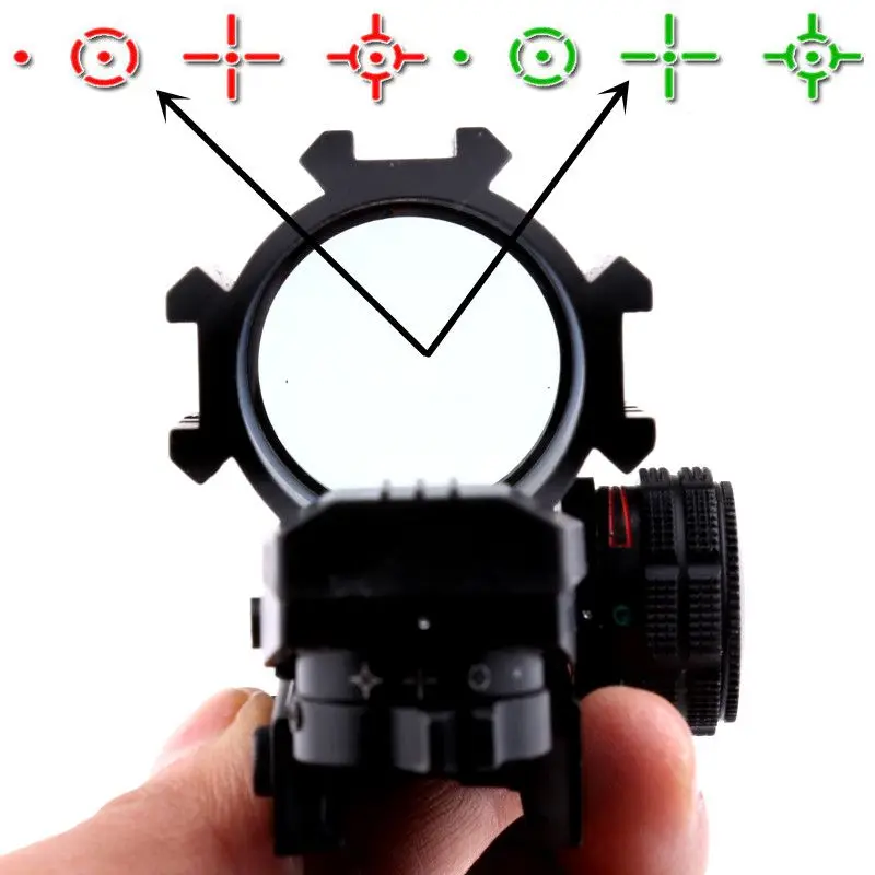 التكتيكية التصوير المجسم 4 Reticles المتوقعة الأحمر الأخضر نقطة الصيد الادسنس البنادق جهاز الرؤية العاكس نطاق 20mm جبل التكتيكية التصوير المجسم 4 Reticles المتوقعة الأحمر الأخضر نقطة الصيد الادسنس البنادق جهاز الرؤية العاكس نطاق 20mm جبل
