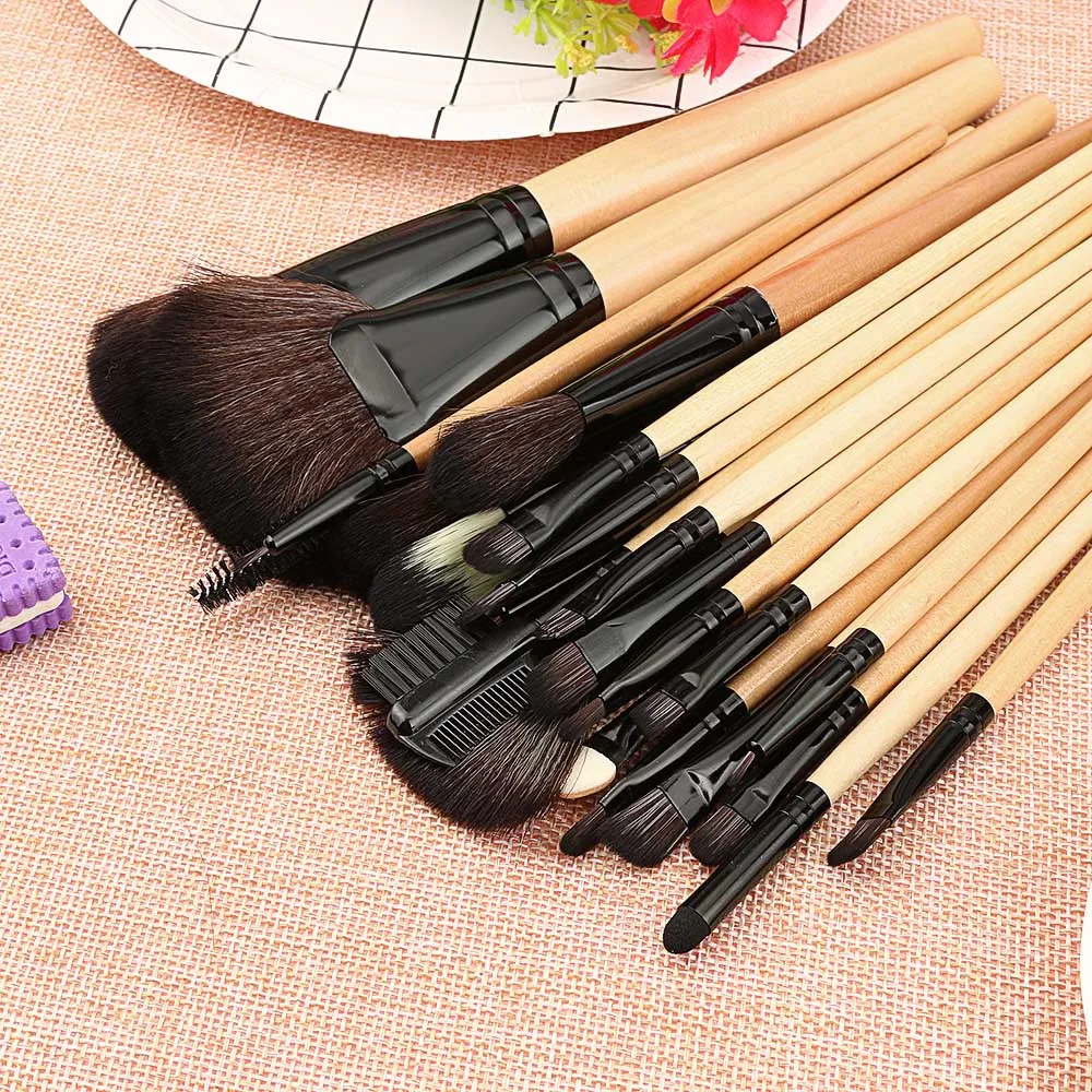 

New Professional 24 PCS Makeup Brushes Set Tools Make-up Toiletry Kit Wool Brand Brush Set Cosmetic Foundation Brush G422
