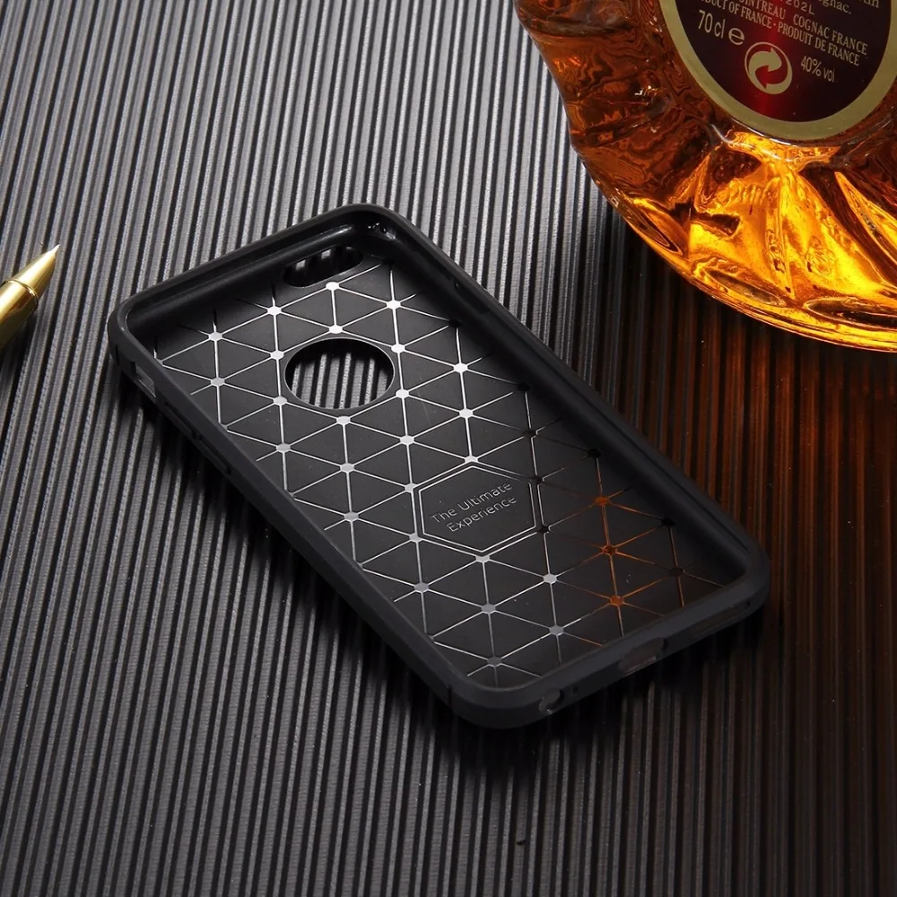 HAWEEL защитной оболочки для iPhone 6/6s плюс чехол матовый углеродного волокна TextureTPU
